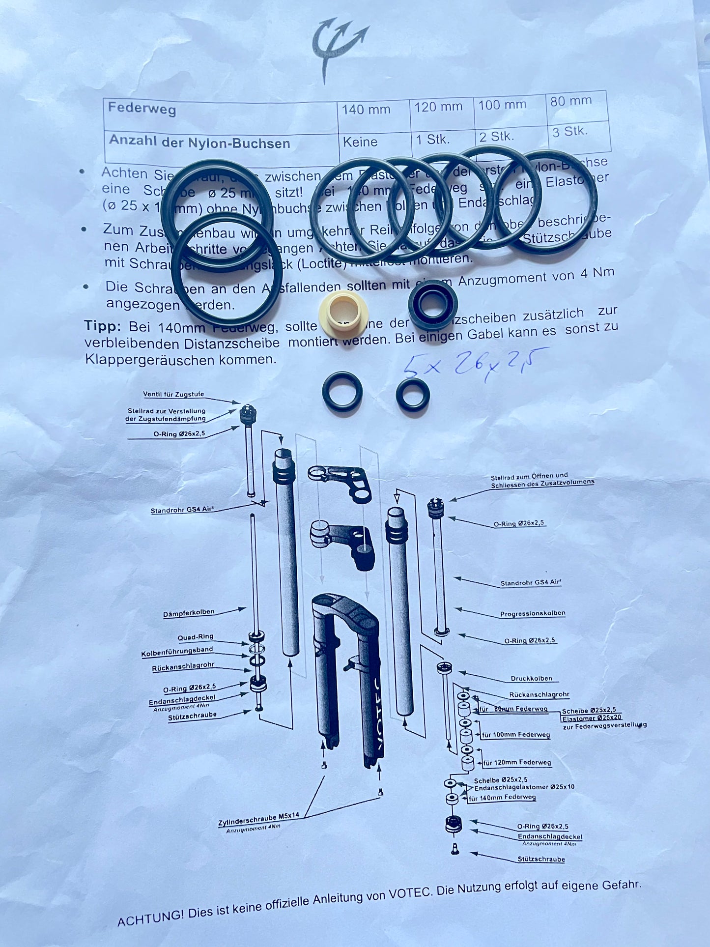 Votec GS4/5 air Service kit