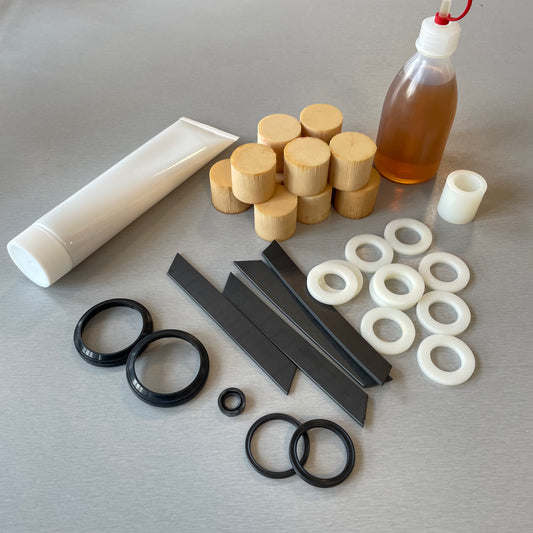 Complete service kit with elastomers for Votec suspension forks with MCF Air system