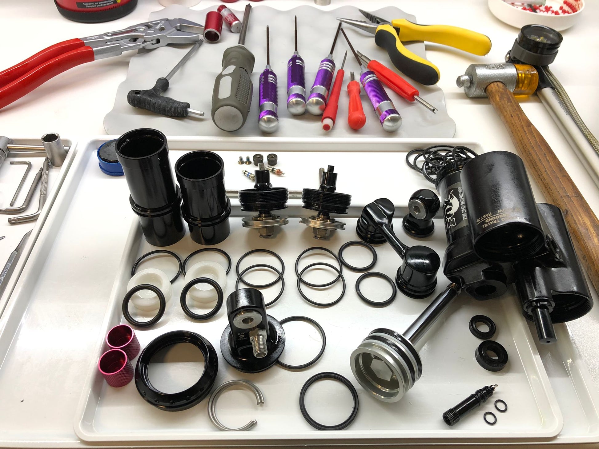 Fox Dyad RT2 shock after professional service for Cannondale Jekyll, Claymore, and Trigger