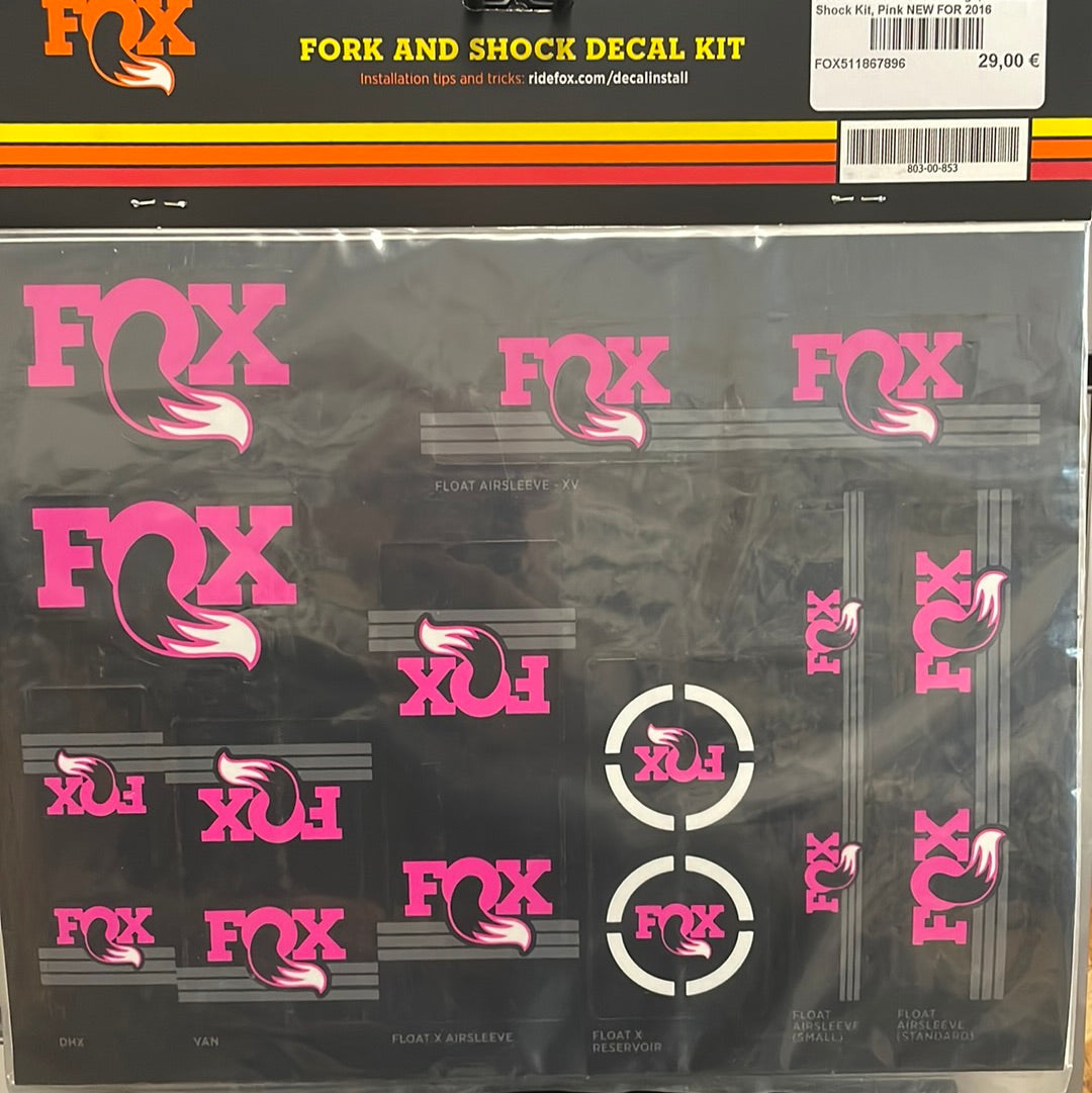 Fox Decal Kit Heritage Pink